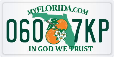 FL license plate 0607KP