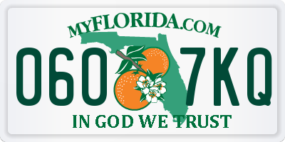 FL license plate 0607KQ