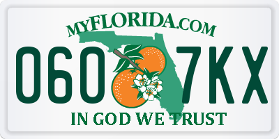 FL license plate 0607KX