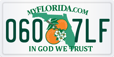 FL license plate 0607LF