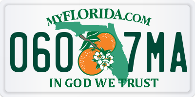FL license plate 0607MA