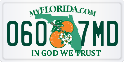 FL license plate 0607MD