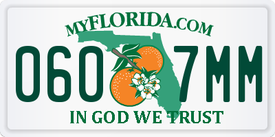 FL license plate 0607MM
