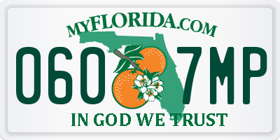 FL license plate 0607MP