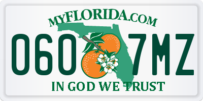 FL license plate 0607MZ
