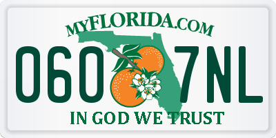 FL license plate 0607NL