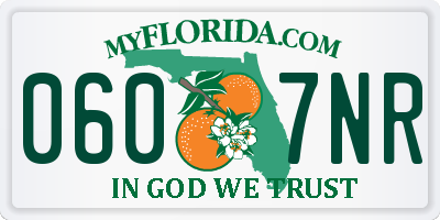 FL license plate 0607NR