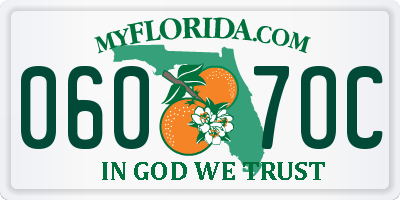 FL license plate 0607OC