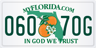 FL license plate 0607OG