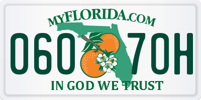 FL license plate 0607OH