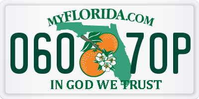 FL license plate 0607OP