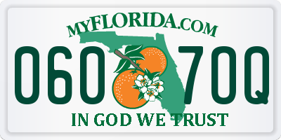 FL license plate 0607OQ
