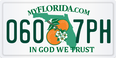 FL license plate 0607PH
