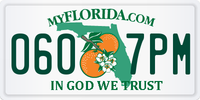 FL license plate 0607PM