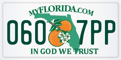 FL license plate 0607PP