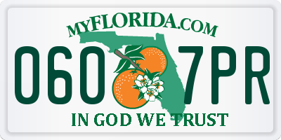 FL license plate 0607PR
