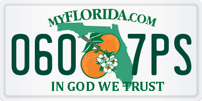 FL license plate 0607PS