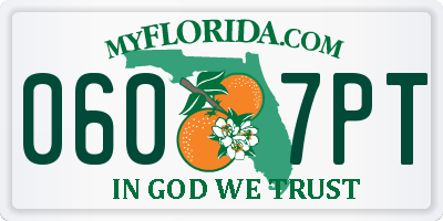 FL license plate 0607PT