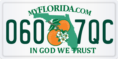 FL license plate 0607QC