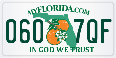 FL license plate 0607QF