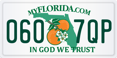 FL license plate 0607QP