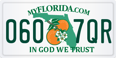 FL license plate 0607QR