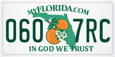 FL license plate 0607RC