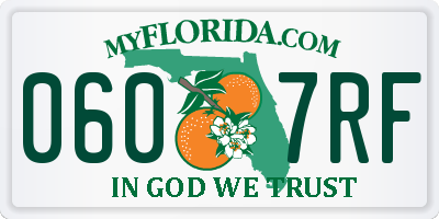 FL license plate 0607RF