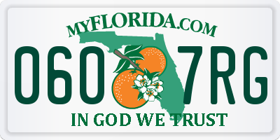 FL license plate 0607RG