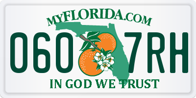FL license plate 0607RH