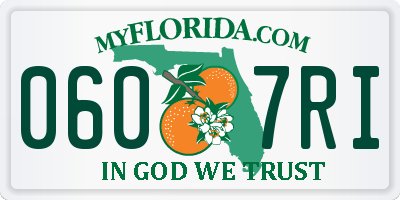 FL license plate 0607RI