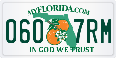 FL license plate 0607RM