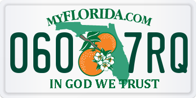 FL license plate 0607RQ