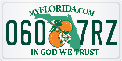 FL license plate 0607RZ