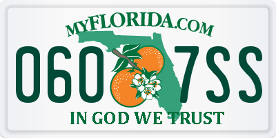 FL license plate 0607SS