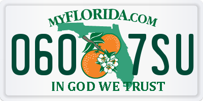 FL license plate 0607SU