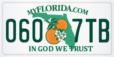 FL license plate 0607TB