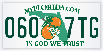FL license plate 0607TG