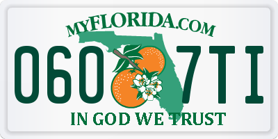 FL license plate 0607TI