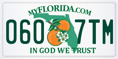 FL license plate 0607TM
