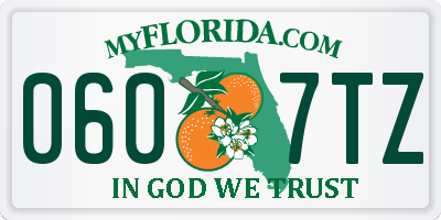 FL license plate 0607TZ