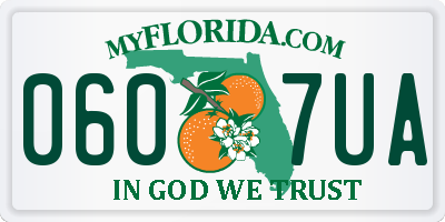 FL license plate 0607UA