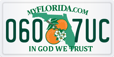FL license plate 0607UC
