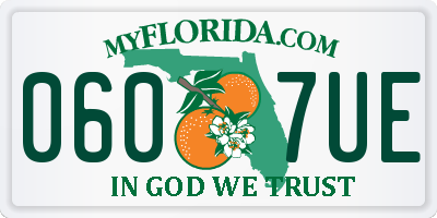 FL license plate 0607UE