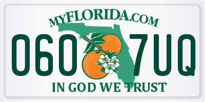 FL license plate 0607UQ