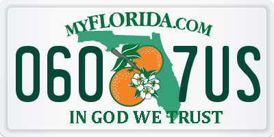 FL license plate 0607US