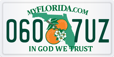 FL license plate 0607UZ