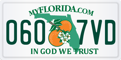 FL license plate 0607VD