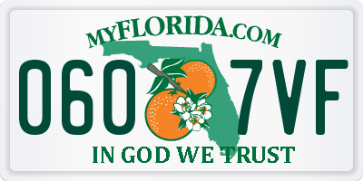 FL license plate 0607VF