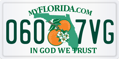 FL license plate 0607VG